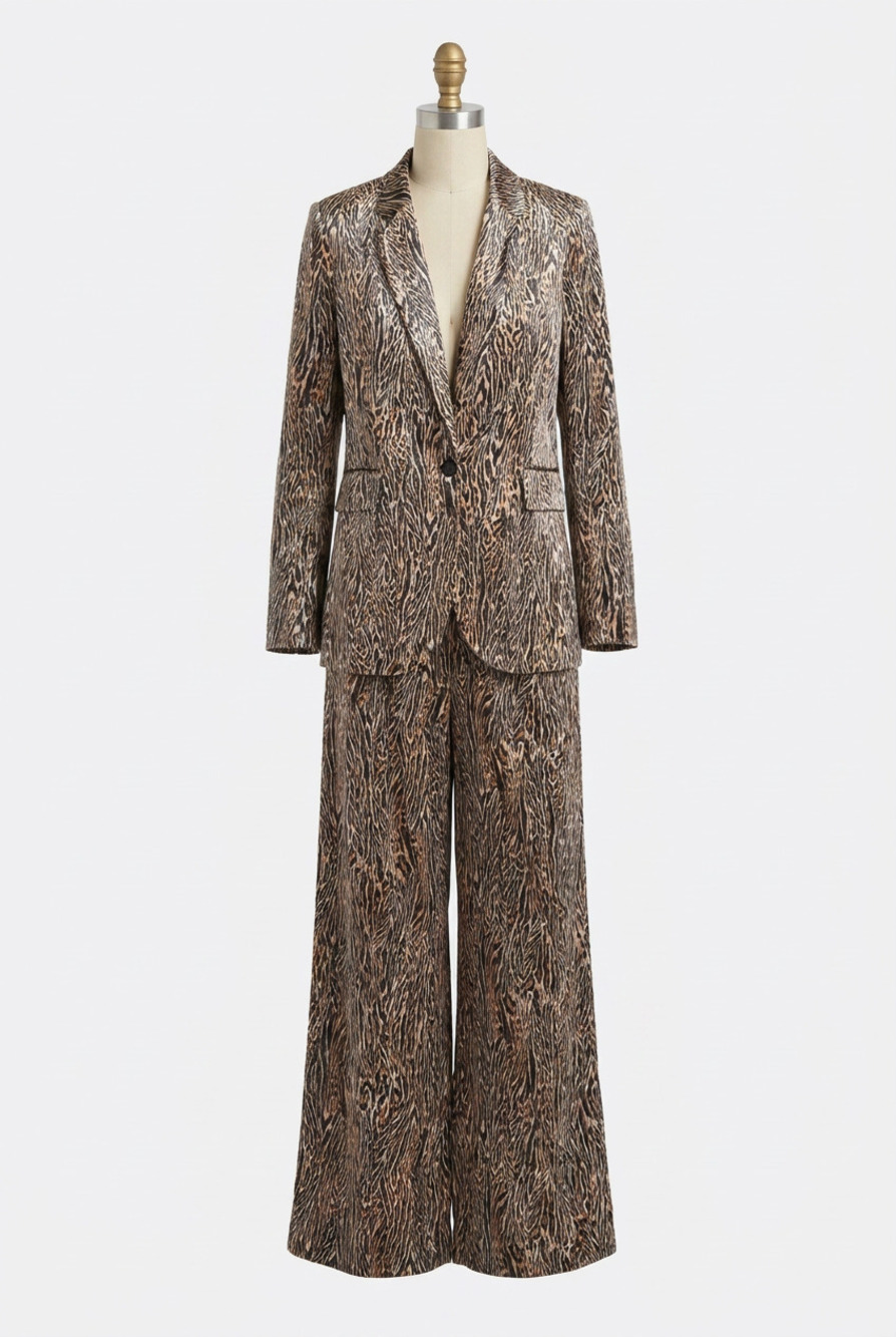 NEW MOLLY BRACKEN straight satin blazer in camel lara